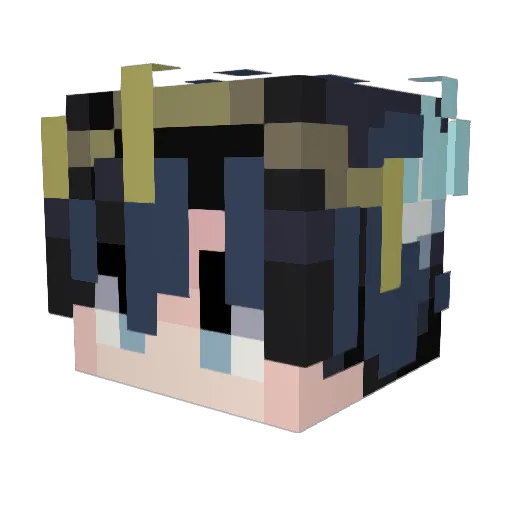 13rine Minecraft avatar head, 3D render