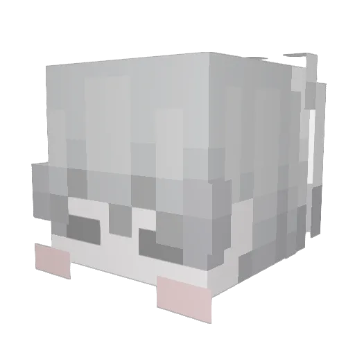 13uny Minecraft avatar head, 3D render