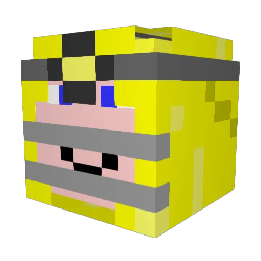 13xilef Minecraft avatar head, 3D render