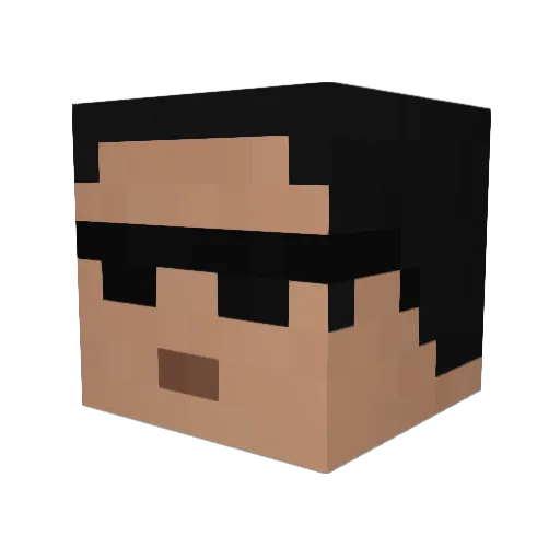 14010 Minecraft avatar head, 3D render