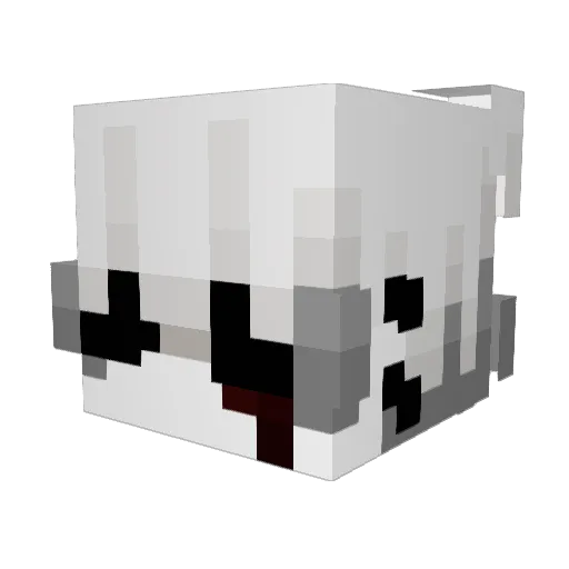 140h Minecraft avatar head, 3D render