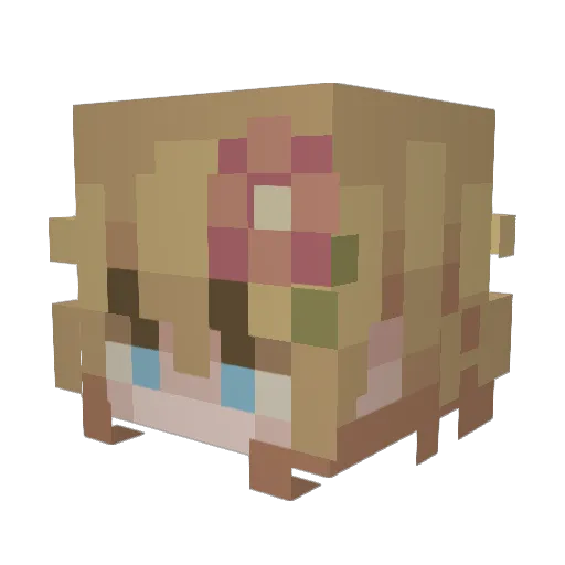 143Basil Minecraft avatar head, 3D render