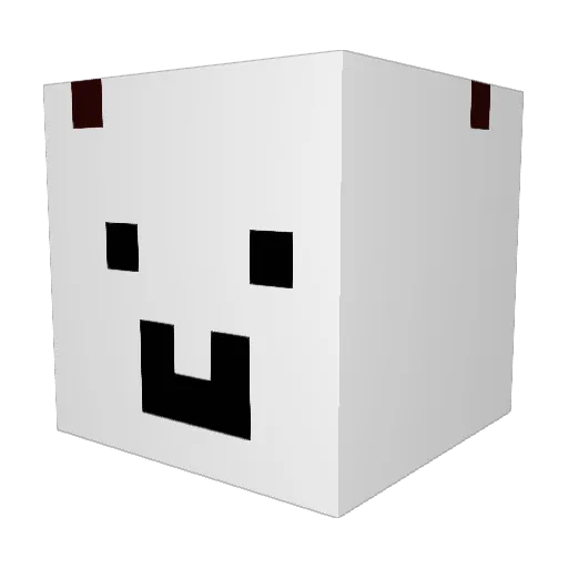 144e Minecraft avatar head, 3D render