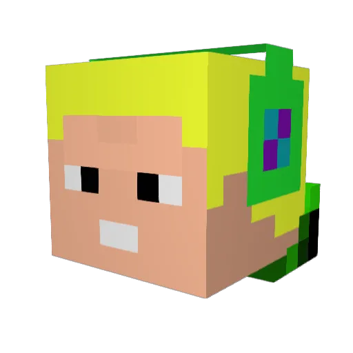 144th Minecraft avatar head, 3D render