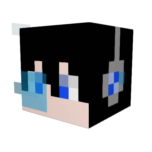 14657 Minecraft avatar head, 3D render
