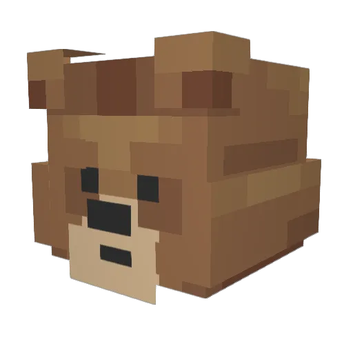 147cy Minecraft avatar head, 3D render