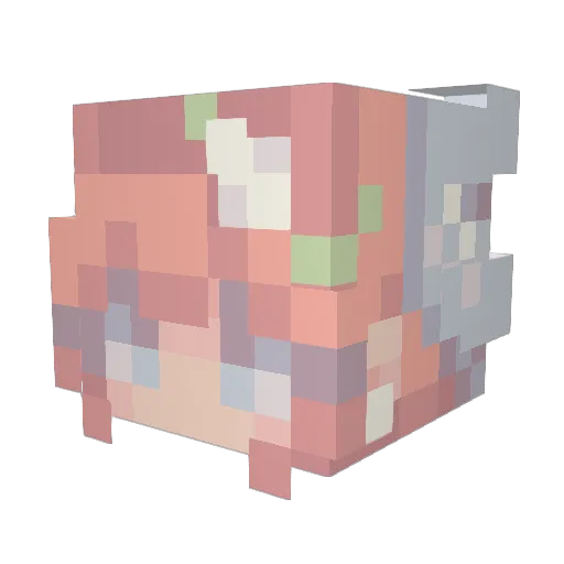 1485CL Minecraft avatar head, 3D render