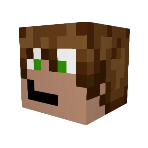 149311 Minecraft avatar head, 3D render