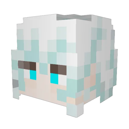 14ID Minecraft avatar head, 3D render