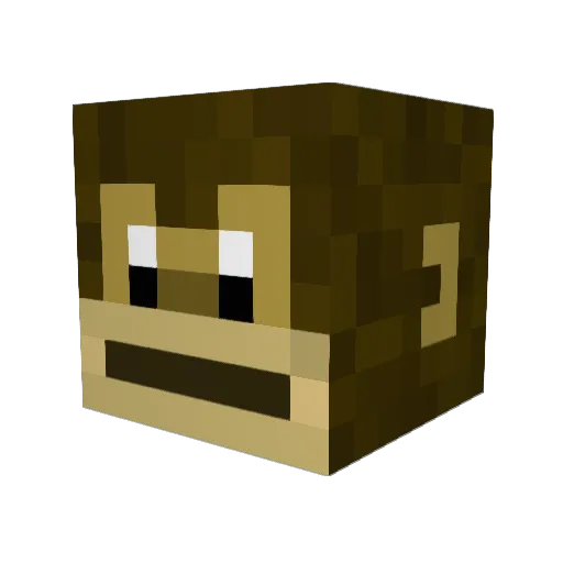 14kf Minecraft avatar head, 3D render