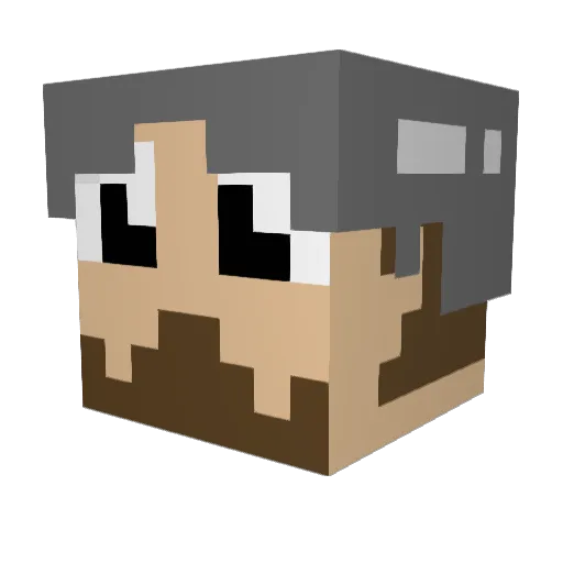 14marox Minecraft avatar head, 3D render