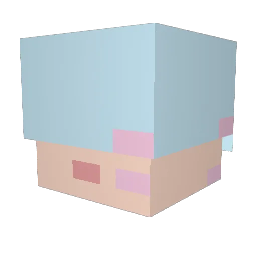 150051 Minecraft avatar head, 3D render