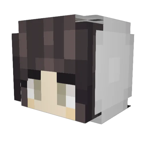 1506ms Minecraft avatar head, 3D render