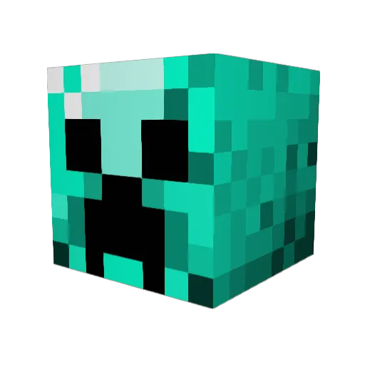 151 Minecraft avatar head, 3D render