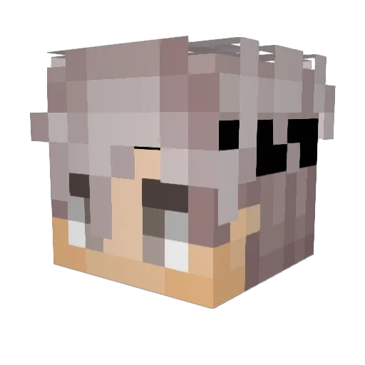 1523 Minecraft avatar head, 3D render