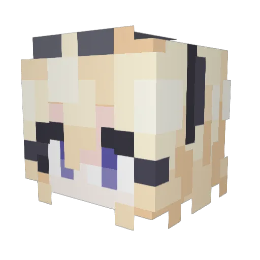 152_mhz Minecraft avatar head, 3D render