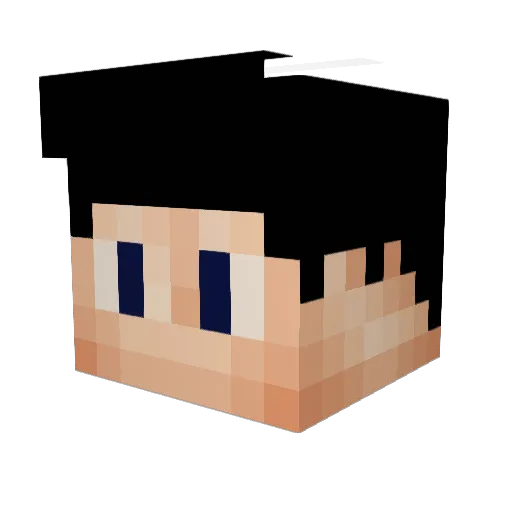 15349 Minecraft avatar head, 3D render