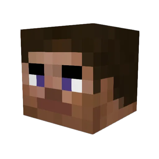 155387 Minecraft avatar head, 3D render
