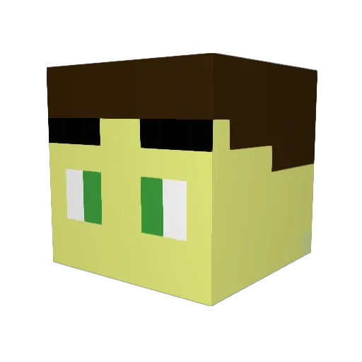 156Mateoo Minecraft avatar head, 3D render