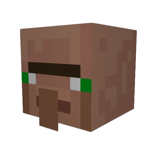 156ee Minecraft avatar head, 3D render