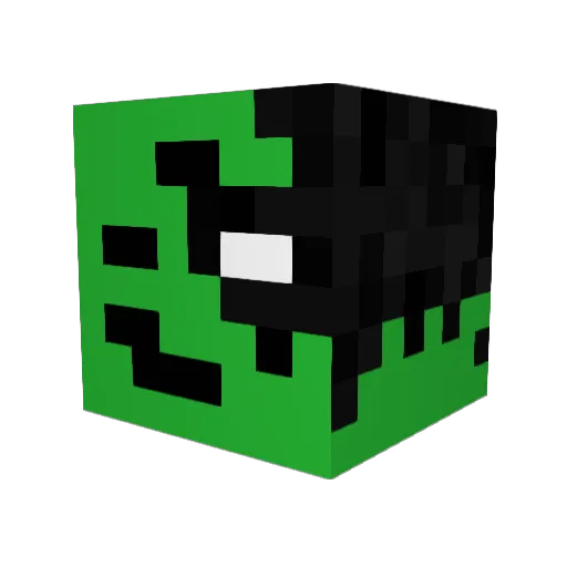 156yodead Minecraft avatar head, 3D render