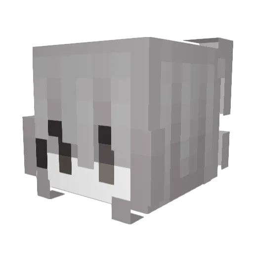 15A6 Minecraft avatar head, 3D render