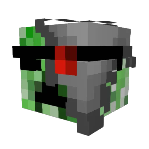 15GB Minecraft avatar head, 3D render