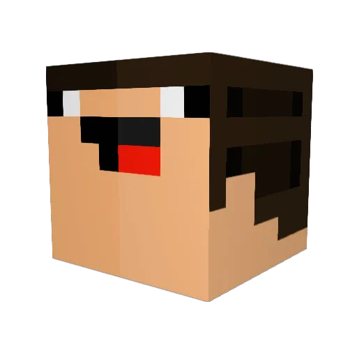 15Lucut Minecraft avatar head, 3D render