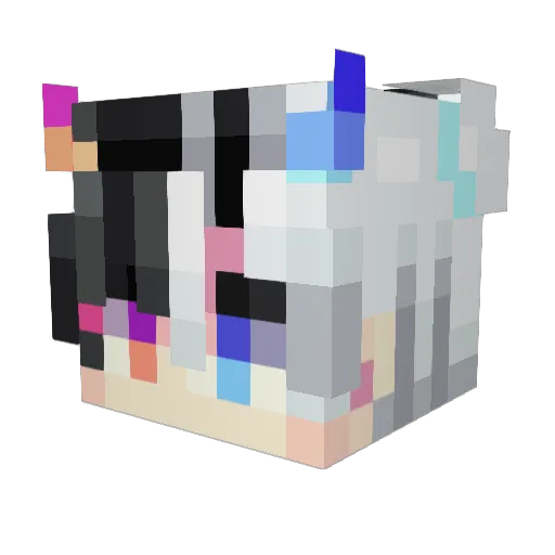 15Sakura Minecraft avatar head, 3D render