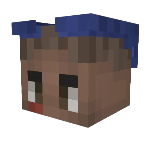 15Z Minecraft avatar head, 3D render