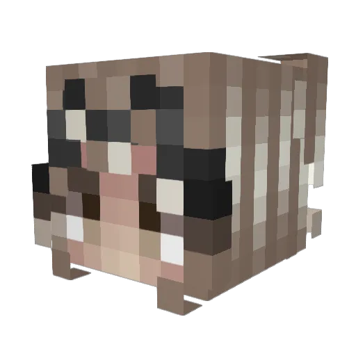 15h22 Minecraft avatar head, 3D render
