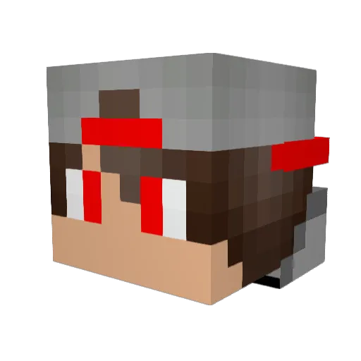 15kostamad Minecraft avatar head, 3D render