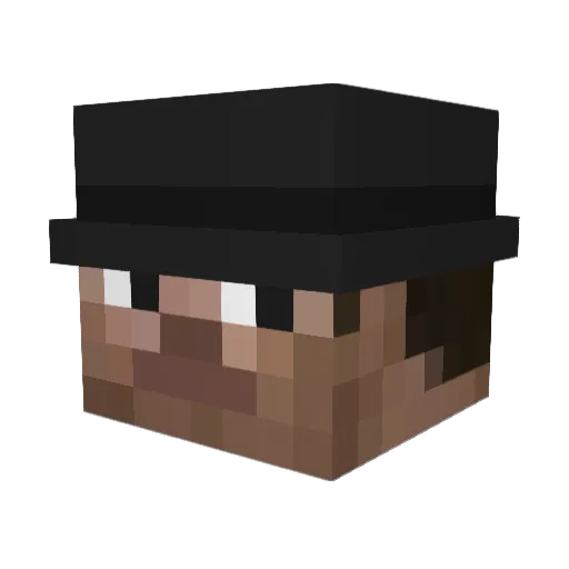 1600X Minecraft avatar head, 3D render