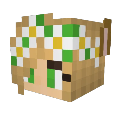 160312 Minecraft avatar head, 3D render