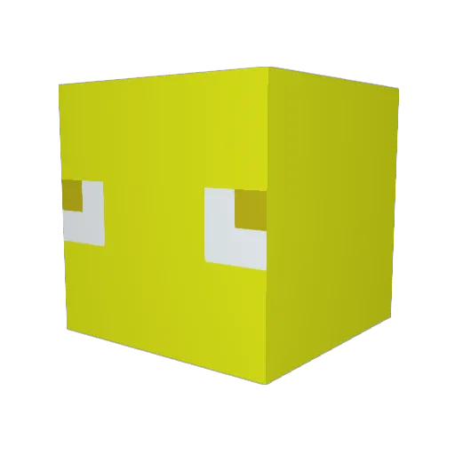 16062 Minecraft avatar head, 3D render