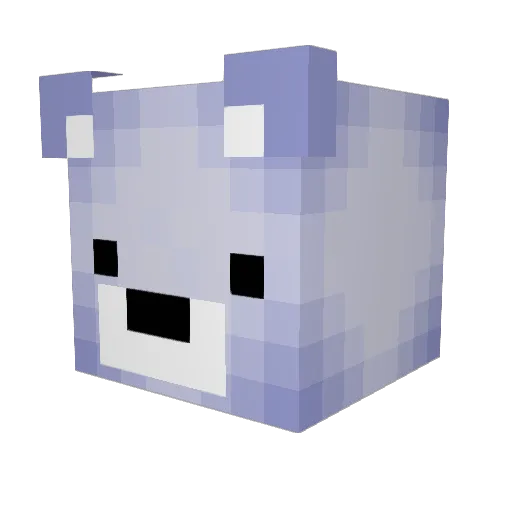 1612 Minecraft avatar head, 3D render