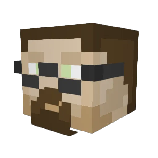 161732 Minecraft avatar head, 3D render