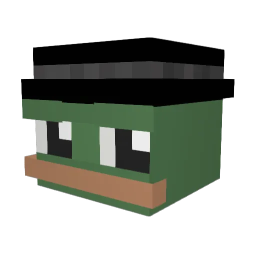 16210 Minecraft avatar head, 3D render