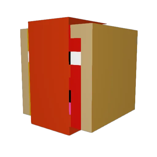 168Phoenix Minecraft avatar head, 3D render