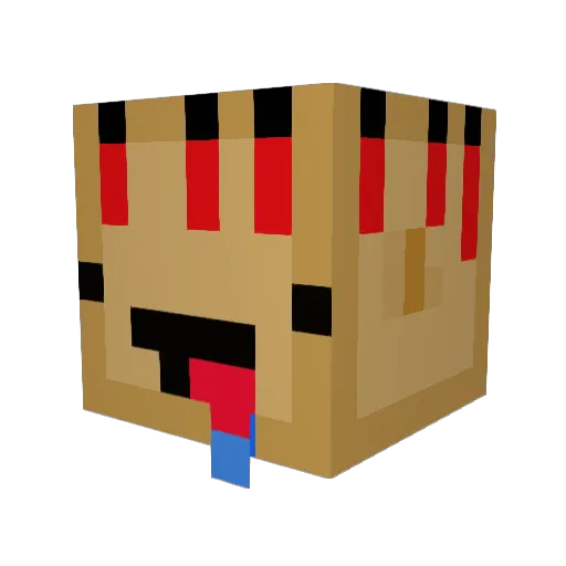 16Bamse Minecraft avatar head, 3D render