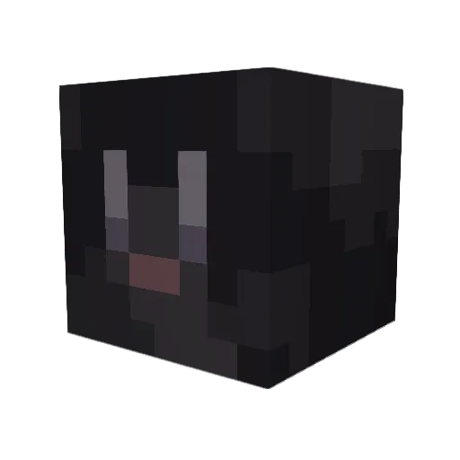 16GD Minecraft avatar head, 3D render