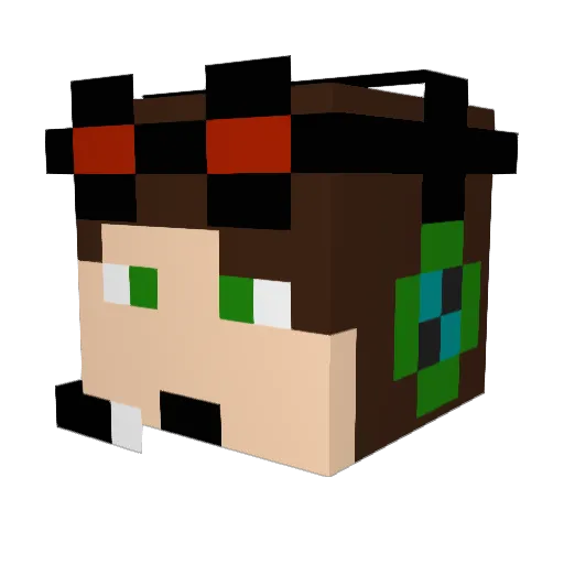 16KFEvans Minecraft avatar head, 3D render