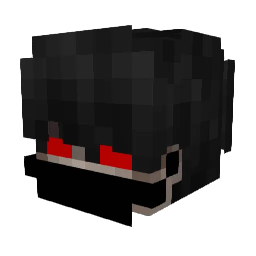 16Ryuk Minecraft avatar head, 3D render