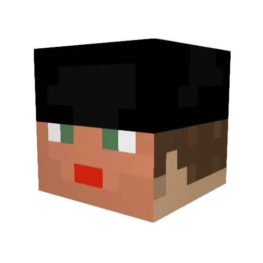 16_rxi Minecraft avatar head, 3D render