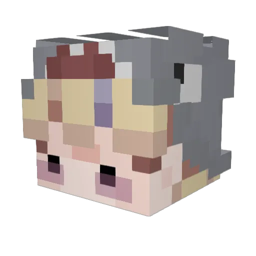 16bitShark Minecraft avatar head, 3D render