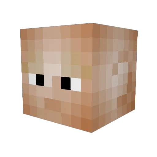 16dcurt Minecraft avatar head, 3D render