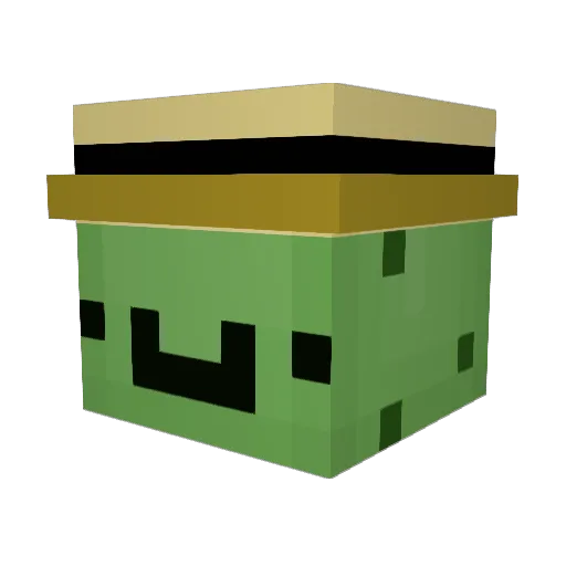 16hour Minecraft avatar head, 3D render