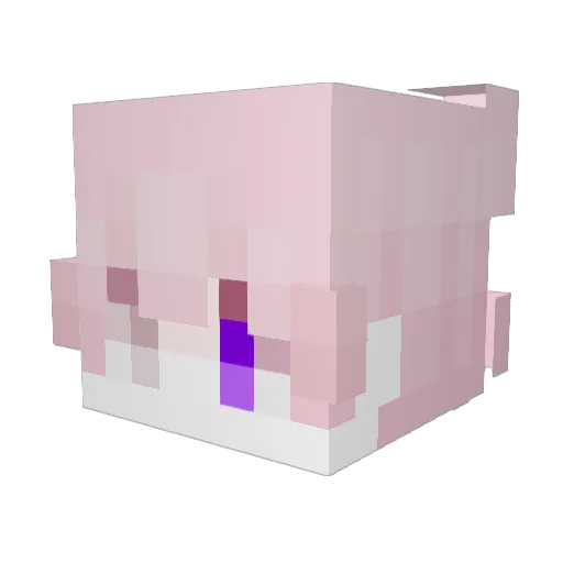 16lucii Minecraft avatar head, 3D render