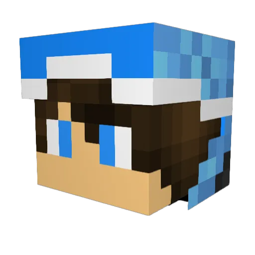 16michi16 Minecraft avatar head, 3D render