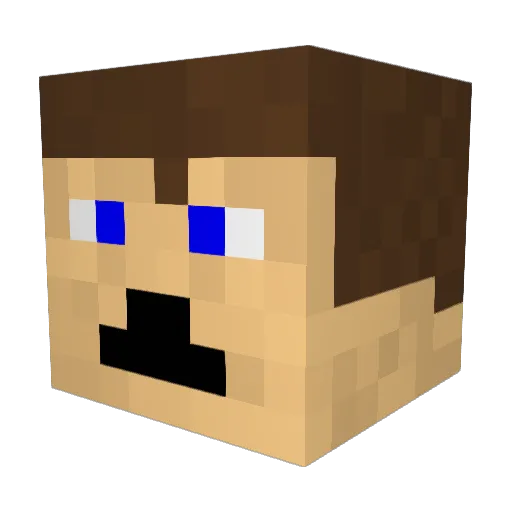 16shawn Minecraft avatar head, 3D render